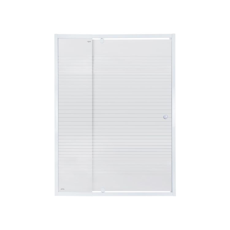 Душевая дверь в нишу Qtap Pisces WHI2014-15.CP5 140-150x185 см, стекло Pattern 5 мм - 1