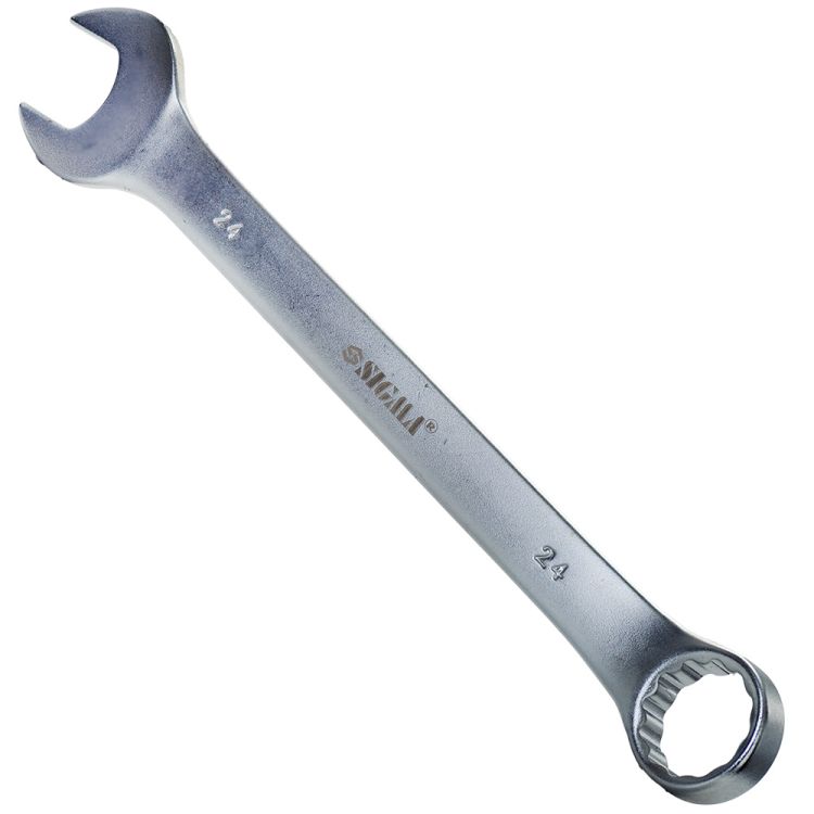 Ключ рожково-накидний 24мм CrV satine Sigma (6021241) - 6