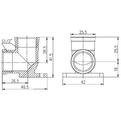 Уголок настенный SD Forte 1/2&amp;quot; ВВ - 2