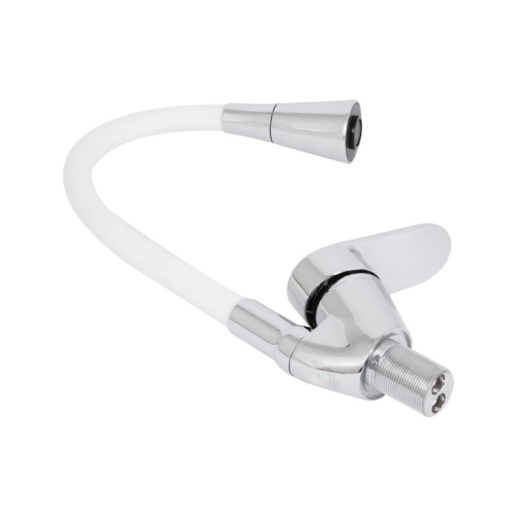 Змішувач для кухні Tani 008F3 з гнучким виливом (k40) LDTAN008F3WCR37037 White / Chrome Lidz - 6