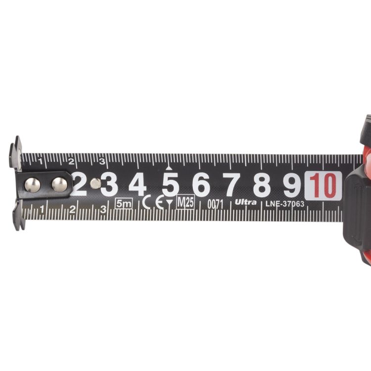 Рулетка магнитная обрезиненная Extra нейлоновое покрытие двустороннее полотно/зацеп 5м×25мм ULTRA (3822142) - 8