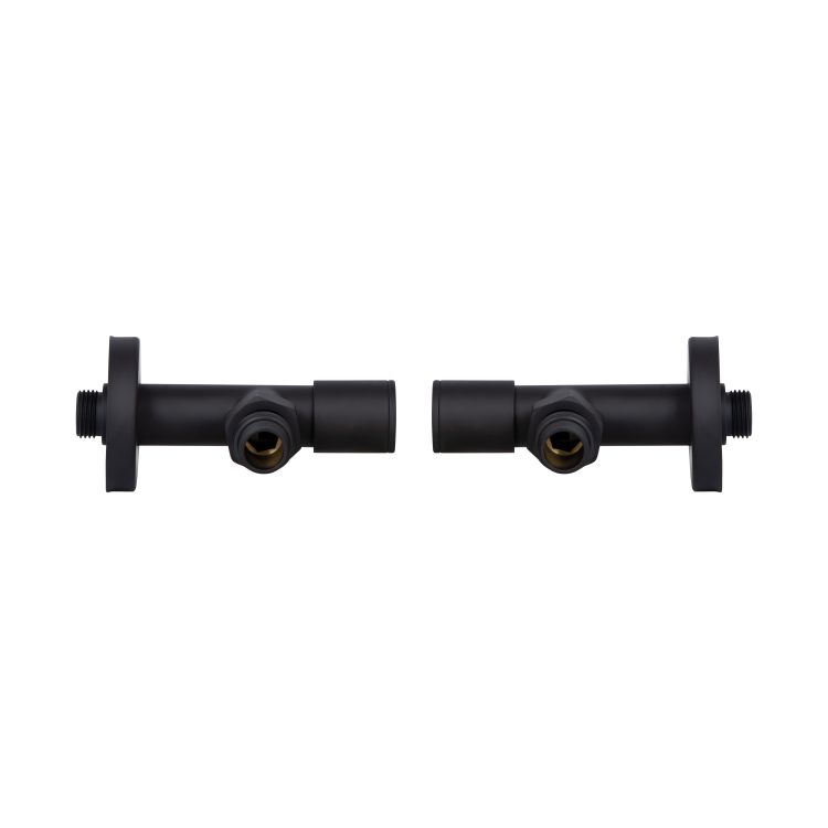 Комплект кранів Thermo Alliance Standart 1/2&amp;quot; З для рушникосушарки кутовий чорний SF395W15B - 4