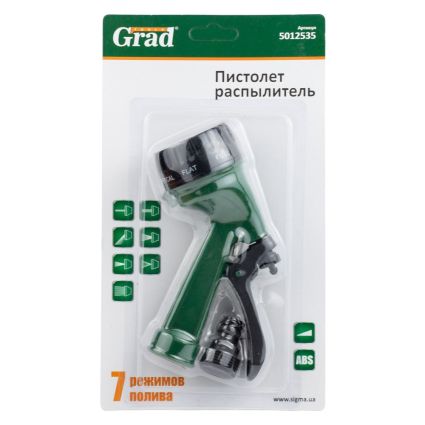 Пістолет розпилювач 7-ми режимний АВС Grad (5012535) - 6