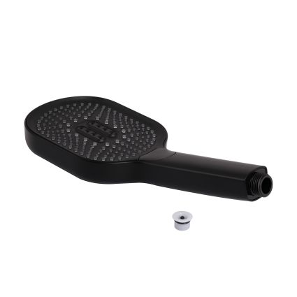 Лійка для ручного душу Qtap Rucni 140*110 мм QTRUC125BLM45961 Black Matt - 3