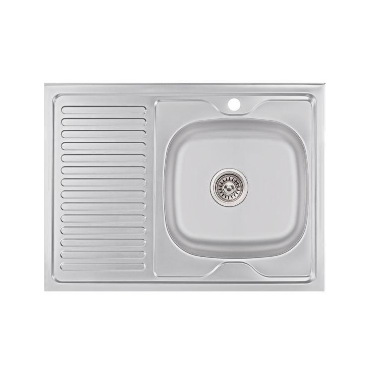 Кухонна мийка Brinex 6080-R 0,6 мм Satin (BRIN6080RSAT06) - 1