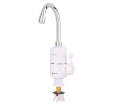 Кран-водонагрівач проточний NZ 3.0 кВт 0.4-5бар для кухні гусак вухо на гайці AQUATICA (NZ-6B112W)