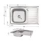 Кухонна мийка Brinex 5080-L 0,8 мм Satin (BRIN5080LSAT06) - 2