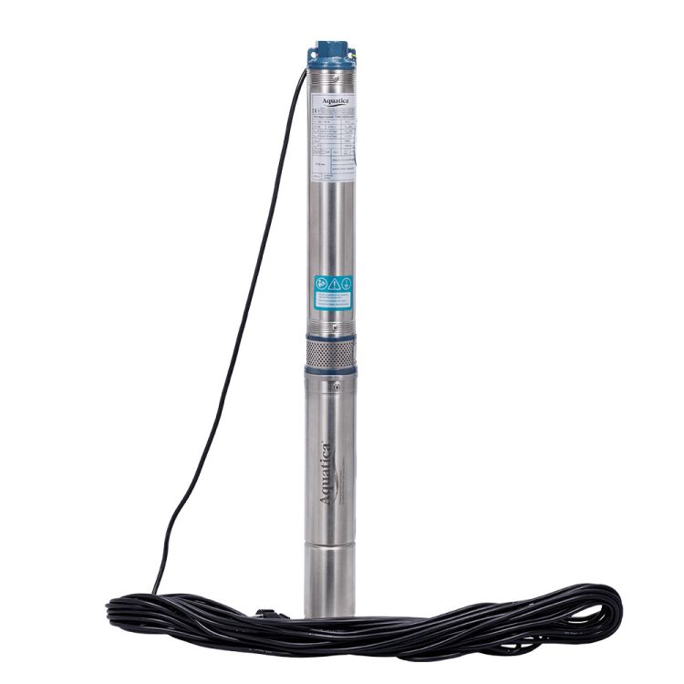 Насос центробежный 0.92кВт H 117(88)м Q 45(30)л/мин Ø80мм 50м кабеля mid DONGYIN (778404) - 1