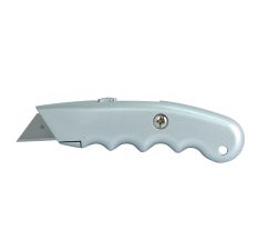 Нож строительный (металлический корпус) лезвие трапеция автоматический замок Sigma (8212031)