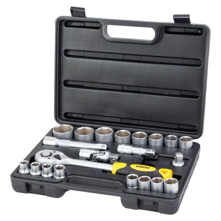 Набор насадок торцевых 1/2&amp;quot; 21шт CrV mid Sigma (6003721) - 1
