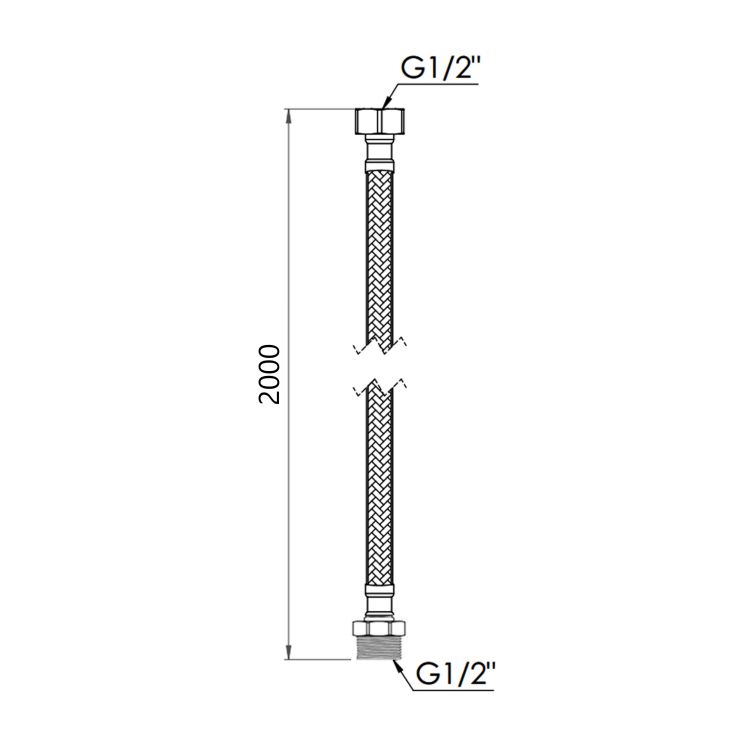 SD FORTE Шланг для води, NYLON 200 см гш SF392W200 - 2