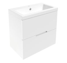 AIVA комплект мебели 60см белый: тумба подвесная , 2 ящика + умывальник накладной