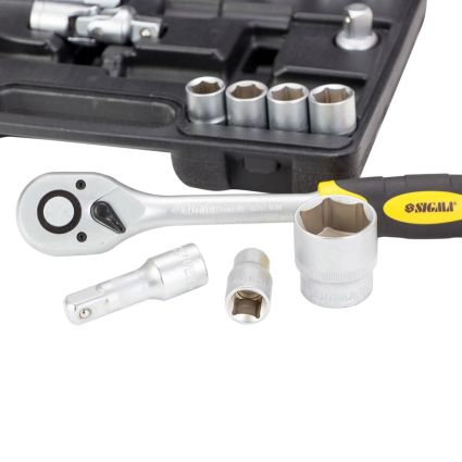 Набор насадок торцевых 1/2&amp;quot; 21шт CrV mid Sigma (6003721) - 3
