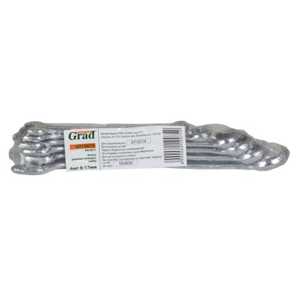 Ключи рожково-накидные 6шт 8-17мм standard Grad (6010075) - 5