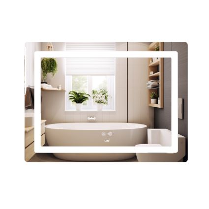 Дзеркало Lidz Kubis (KU2) 900х700 з LED-підсвічуванням Touch, з антизапотіванням, з димером, рег. яскравості LD78LF904907048452 - 1
