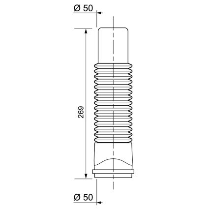 З'єднання гнучке Magiflex Ø50мм F-M 269мм WIRQUIN (9549353) - 5