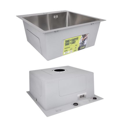 Акційний набір Lidz: мийка H5050H інтегрована Decor Honeycomb 2,5/0,5 мм LDH5050DEC48365 + Змішувач Aria для кухні з гнучким виливом (k35) Grey - 4