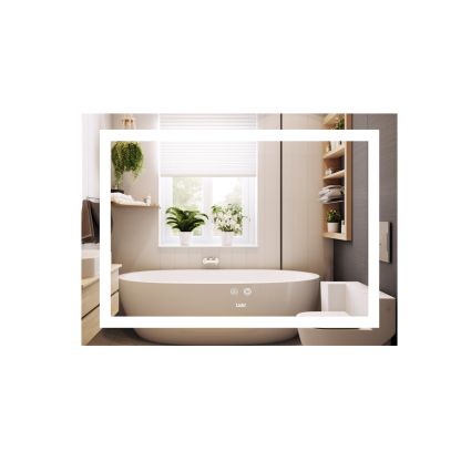 Дзеркало Lidz Kubis (KU1) 700х500 з LED-підсвічуванням Touch, з антизапотіванням, з димером, рег. яскравості LD78LF90448485 - 1