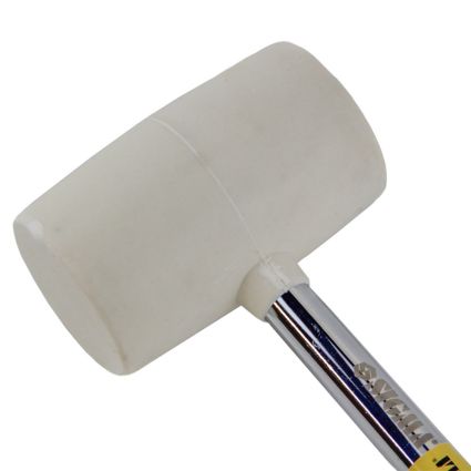 Киянка резиновая белая 450г металлическая обрезиненная рукоятка SIGMA (4317421) - 3