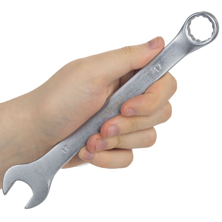 Ключ рожково-накидной 17мм CrV satine Sigma (6021171) - 7