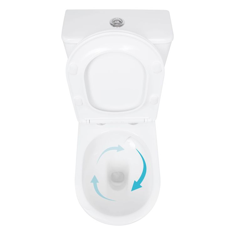 Унітаз підлоговий Qtap Evia Ultra Quiet 630×350×795 мм з сидінням Soft-close, White QTEVI27W49258 - 6