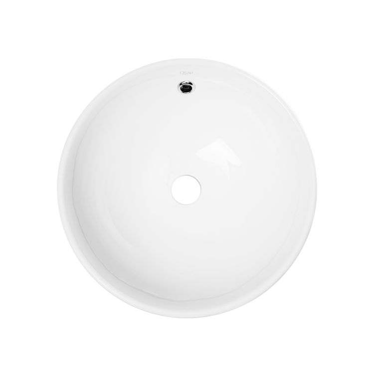 Раковина-чаша Qtap Robin 410х410х180 White с донным клапаном QT1311A004W - 1