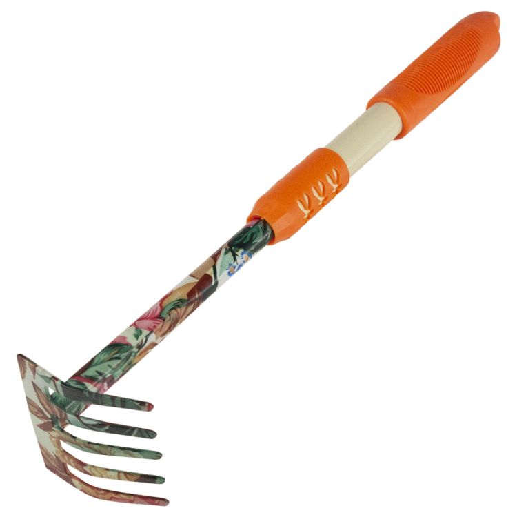 Грабли 5-ти зубые (orange) (TPR) FLORA (5043024) - 3
