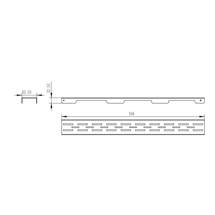 Решітка для лінійного трапу Qtap Grate FD600 (NKS) - 2