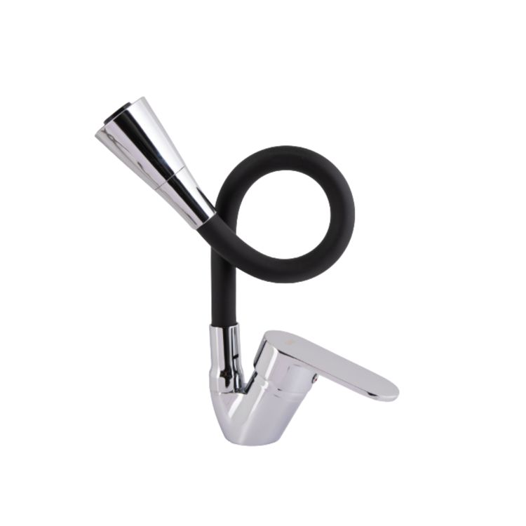 Смеситель для кухни Tani 008F3 с гибким изливом (k40) LDTAN008F3BCR39484 Black/Chrome Lidz - 3
