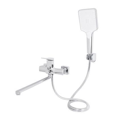 Змішувач для ванни Qtap Nando з довгим поворотним виливом та душовим гарнітуром QTNAN260CRM48652 Chrome - 3