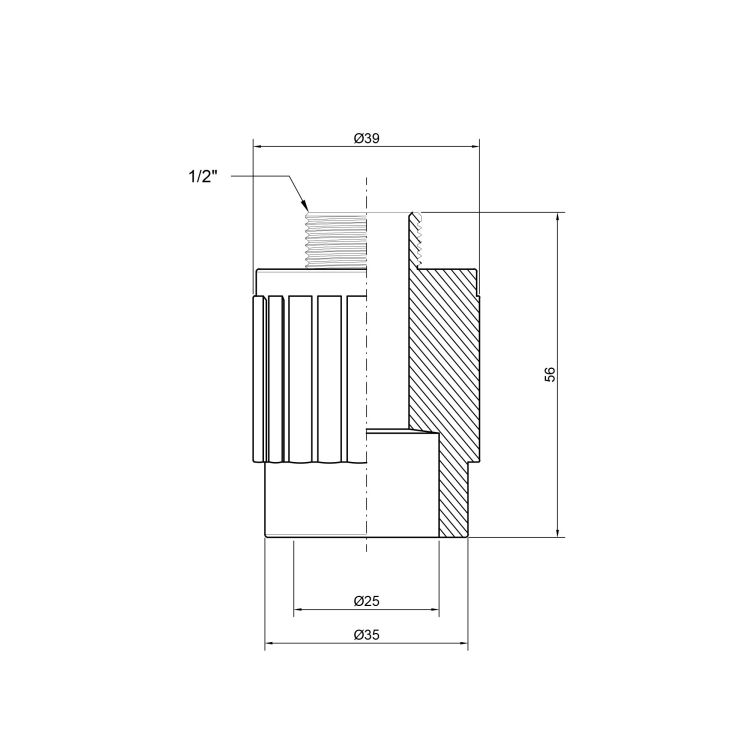 Муфта PPR Thermo Alliance 25х1/2&amp;quot; НР - 2