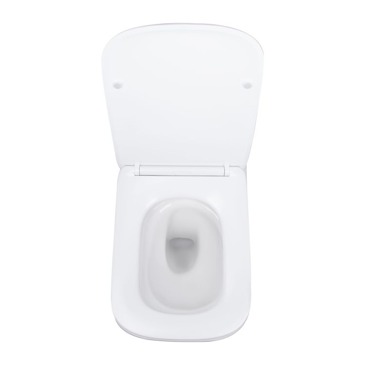 Унитаз подвесной Qtap Tern Ultra Quiet безобедочный с сиденьем Soft-close WHITE QT17332303AW - 6