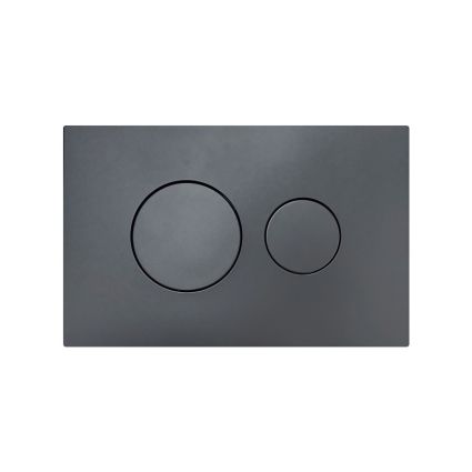Клавіша змиву Qtap Standard 152x236x28 мм, Gunmetal Black, кругла QTSTD164GMB51271 - 1