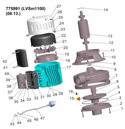 Центр насос Aquatica 775991 0.75кВт Hmax 21.5м Qmax 190л/мин (БЦПН) - 3