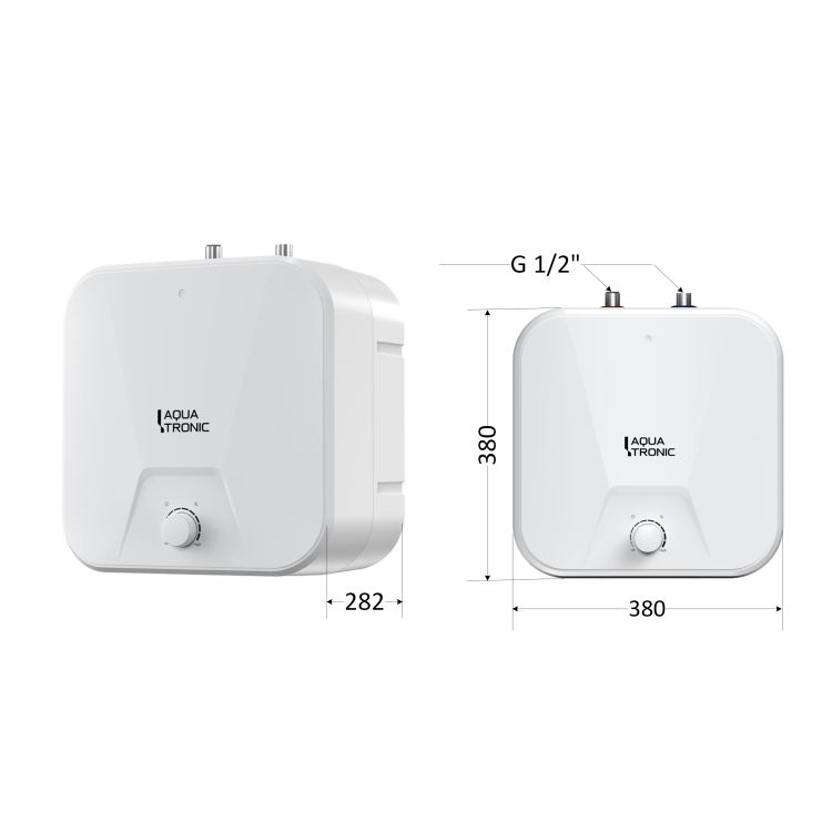 Водонагрівач електричний Aquatronic 10 л під мийку вертикальний, мокрий ТЕН 1,5 кВт Сompact WU1015 C2M - 2