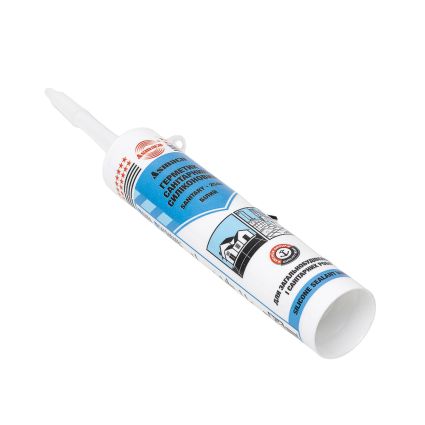 Герметик силіконовий санітарний білий 280мл (310г) ОАЕ ASMACO (2732221) - 3