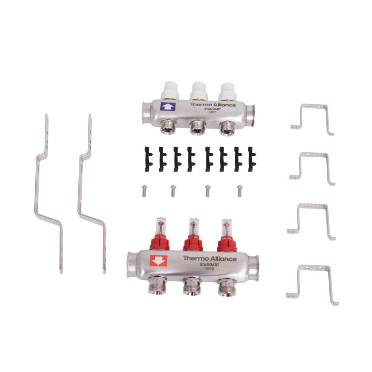 Колектор з витратомірами SD Plus 1&amp;quot; на 3 виходи нерж. - 7