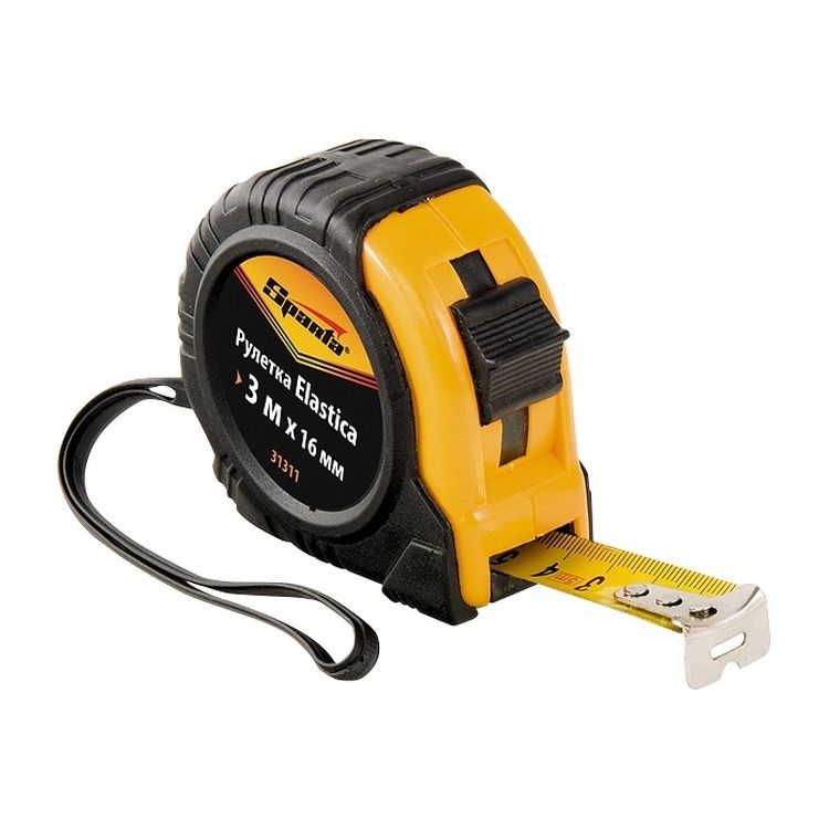 Рулетка Sparta Elastica 3м*16мм обрезиненный корпус 31311 - 2