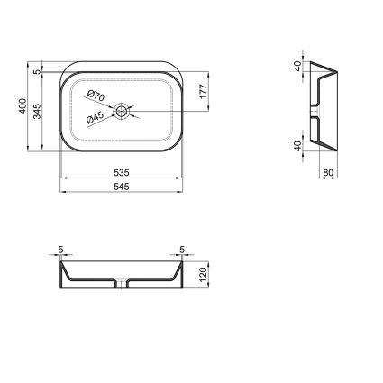 Раковина-чаша Qtap Scorpio 550х390х120 White QT14112243WN - 2