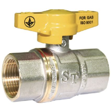 Кран кульовий газовий SANTAN 1/2&amp;quot; Premium метелик внутрішня/внутрішня - 1