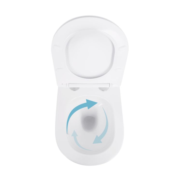 Унитаз подвесной Qtap Swan безобедочный с сиденьем Soft-close QT16335180W - 6