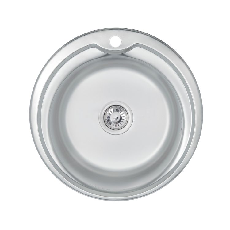 Кухонна мийка Brinex 510-D 0,8 мм Satin (BRIN510SAT08) - 1
