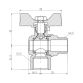 Кран кульовий SD Forte 1/2&amp;quot; ВН для води кутовий (метелик) - 2