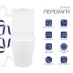 Унітаз-компакт Stork WHI 2178P безобідковий, Q-tap - 3