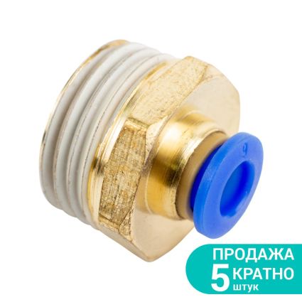 Штуцер цанговый (прямой) Ø6*6мм МТ 1/2&amp;quot; Sigma (7026871) - 1