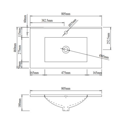 Раковина Qtap Albatross 800х460х180White QT01113080CW1 - 2