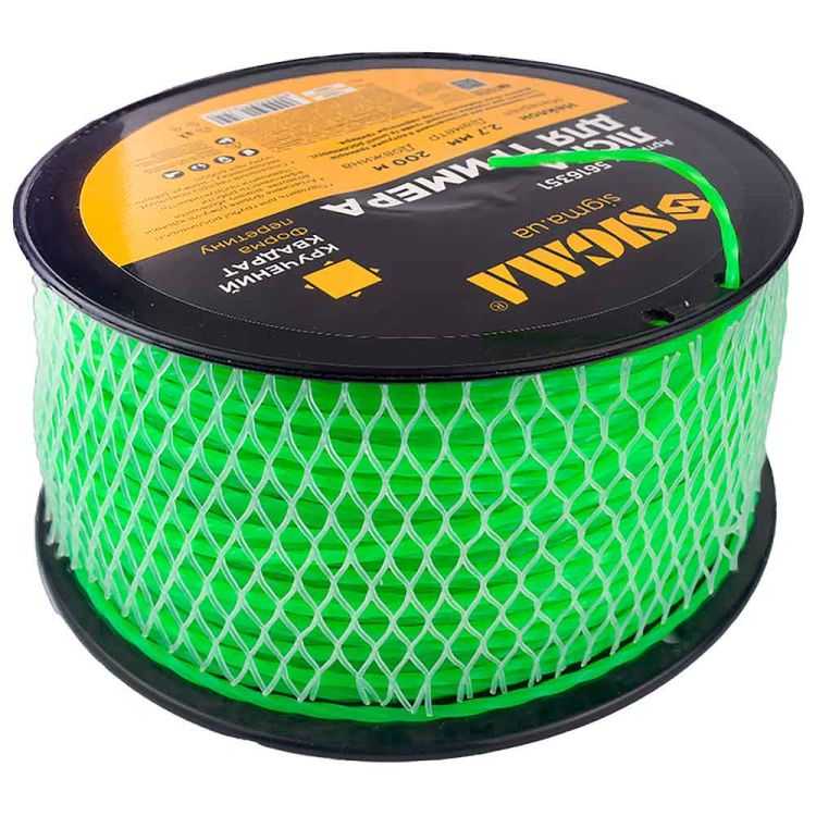 Леска для триммера крученый квадрат Ø2.7мм 200м катушка Sigma (5616351) - 2