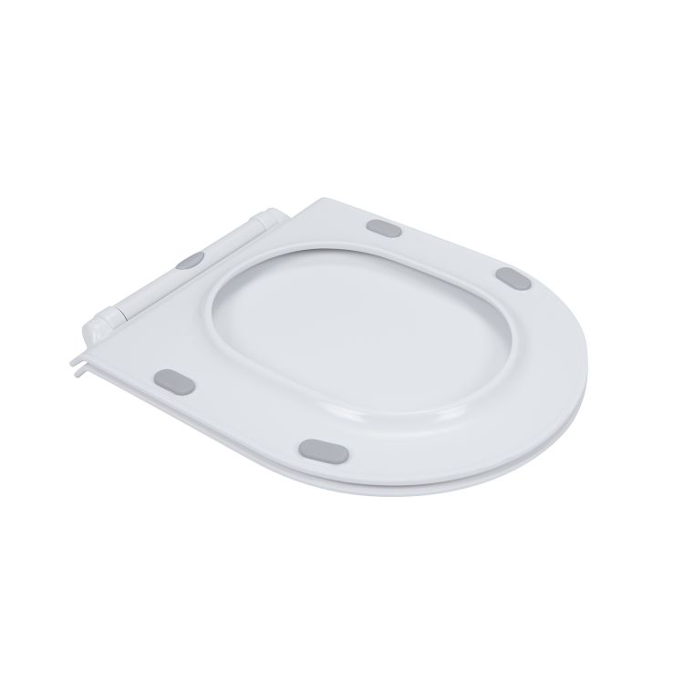 Унитаз-компакт Qtap Presto безободковый с сиденьем Soft-close QT24221217AW - 7