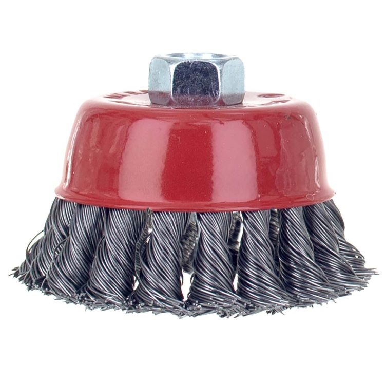 Щетка проволочная чашеобразная Ø75мм М14×2мм (стальная витая) Sigma (9026071) - 2