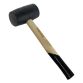 Киянка резиновая чёрная 340г деревянная рукоятка SIGMA (4317711) - 2
